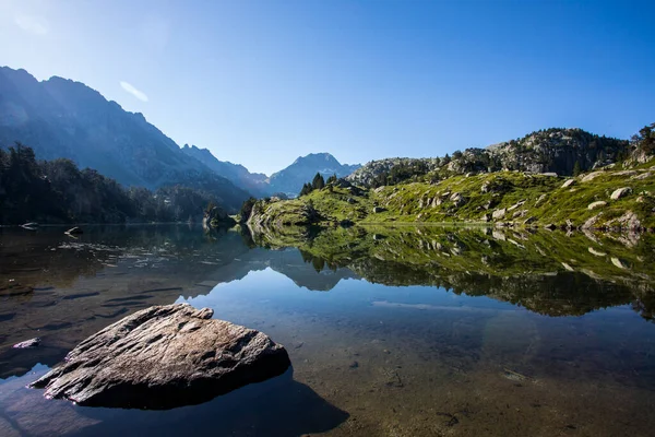 Paisaje Verano Aiguestortes Parque Nacional Sant Maurici Pirineos España — Foto de Stock