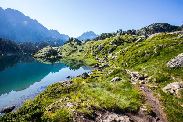 Summer landscape in Aiguestortes and Sant Maurici National Park, Pyrenees, Spain