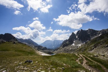 Summer landscape in Aiguestortes and Sant Maurici National Park, Pyrenees, Spain