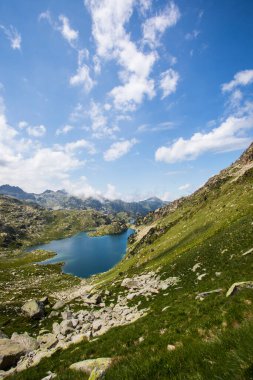 Summer landscape in Aiguestortes and Sant Maurici National Park, Pyrenees, Spain