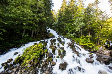 Summer in Uelhs Deth Joeu waterfall, Val D Aran, Pyrenees, Spain