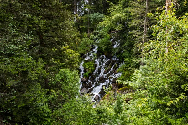 Summer Uelhs Deth Joeu Waterfall Val Aran Pyrenees Spain — Foto Stock