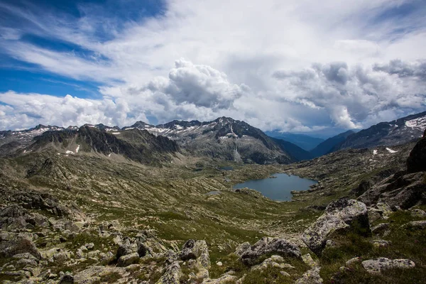 stock image Summer landscape in Aiguestortes and Sant Maurici National Park, Pyrenees, Spain