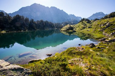 Summer landscape in Aiguestortes and Sant Maurici National Park, Pyrenees, Spain