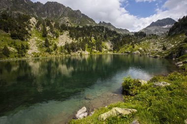 Summer landscape in Aiguestortes and Sant Maurici National Park, Pyrenees, Spain