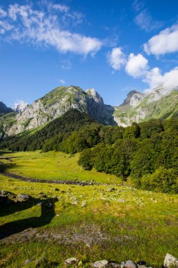Summer in Uelhs Deth Joeu waterfall, Val D Aran, Pyrenees, Spain