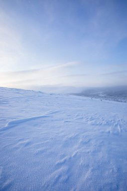 Winter landscape in Pallas Yllastunturi National Park, Lapland, northern Finland.