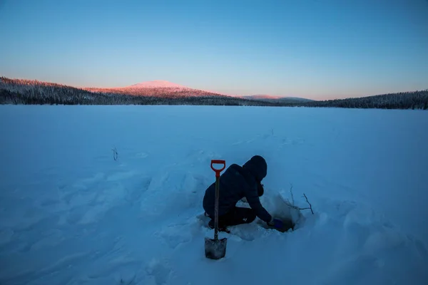Ski Expedition Pallas Yllastunturi National Park Lapland Northern Finland — Stockfoto