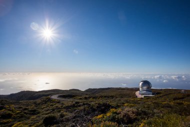 Sunset in Roque De Los Muchachos Astronomy Observatory, La Palma, Canary Islands, Spain