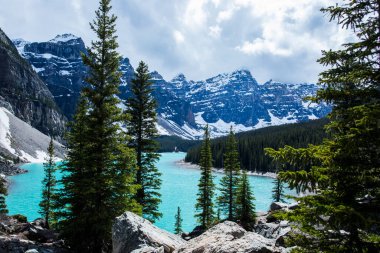 Summer landscape in Moraine lake, Banff National Park in Canada