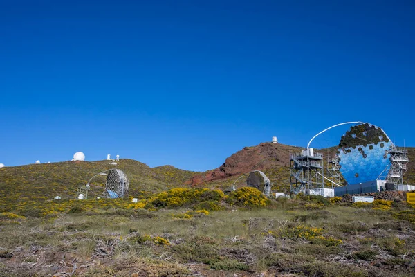 Sunset Roque Los Muchachos Astronomy Observatory Palma Canary Islands Spain — Fotografia de Stock