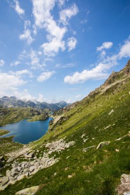 Summer landscape in Aiguestortes and Sant Maurici National Park, Pyrenees, Spain