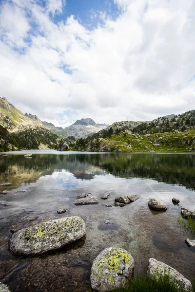 Summer Landscape Aiguestortes Sant Maurici National Park Pyrenees Spain — стокове фото