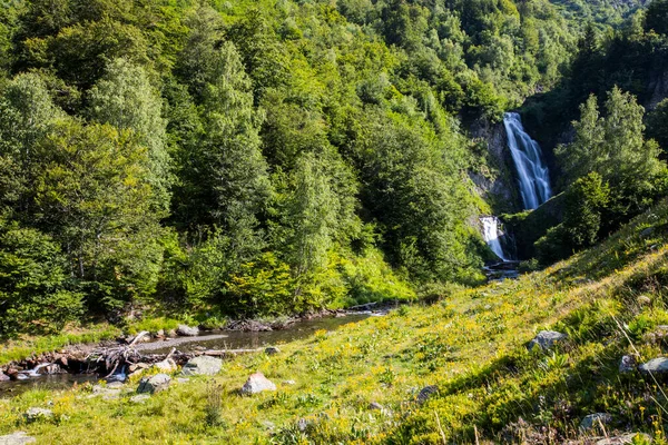 Summer Sauth Deth Pish Waterfall Val Aran Pyrenees Spain — Photo