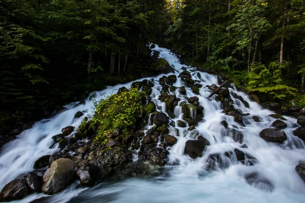 Summer Uelhs Deth Joeu Waterfall Val Aran Pyrenees Spain — Stock Photo, Image