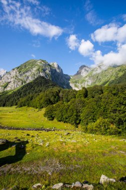 Summer in Uelhs Deth Joeu waterfall, Val D Aran, Pyrenees, Spain