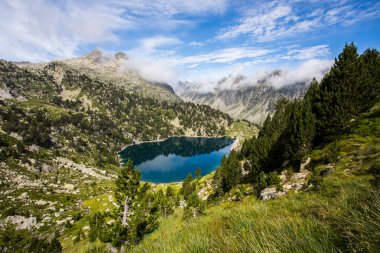 Summer landscape in Aiguestortes and Sant Maurici National Park, Pyrenees, Spain