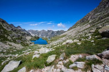 Summer landscape in Aiguestortes and Sant Maurici National Park, Pyrenees, Spain