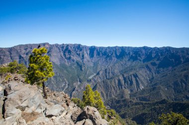Landscaoe in Bejenado Peak in Caldera De Taburiente, La Palma, Canary Islands, Spain