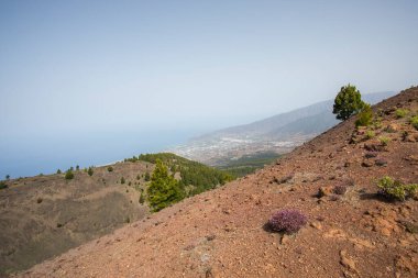 Birigoyo tepesinin manzarası, La Palma Adası, Kanarya Adaları, İspanya.