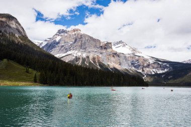 Summer landscape in Emerald lake, Yoho National Park in Canada.