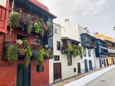 Santa Cruz de La Palma 'nın Resimli Sokakları, Kanarya Adaları, İspanya