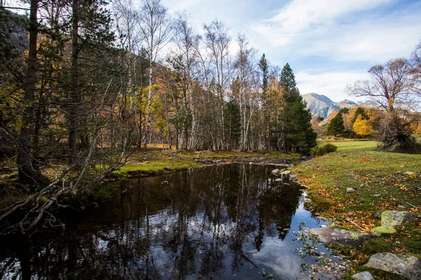 Paysage Automne Montagne Porte Puymorens Cerdanya Pyrénées France — Photo