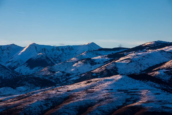 Cerdnya Pyrenees カタロニア スペインの冬の風景 ロイヤリティフリーのストック写真