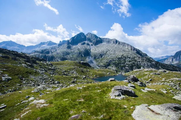 Letní Krajina Vall Boi Aiguestortes Národním Parku Sant Maurici Pyreneje — Stock fotografie