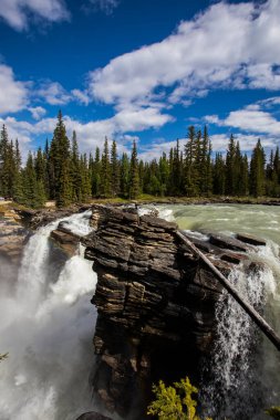 Summer in Athabasca Falls, Jasper National Park, in Canada.