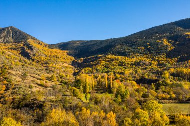 Sonbahar manzarası, Aiguestortes ve Sant Maurici Ulusal Parkı, Pireneler, İspanya