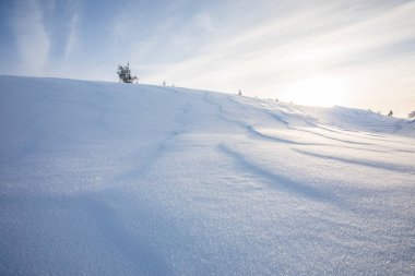 Winter landscape in Pallas Yllastunturi National Park, Lapland, northern Finland.