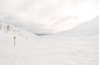 Winter landscape in Pallas Yllastunturi National Park, Lapland, Finland