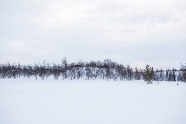 Winter landscape in Pallas Yllastunturi National Park, Lapland, northern Finland.