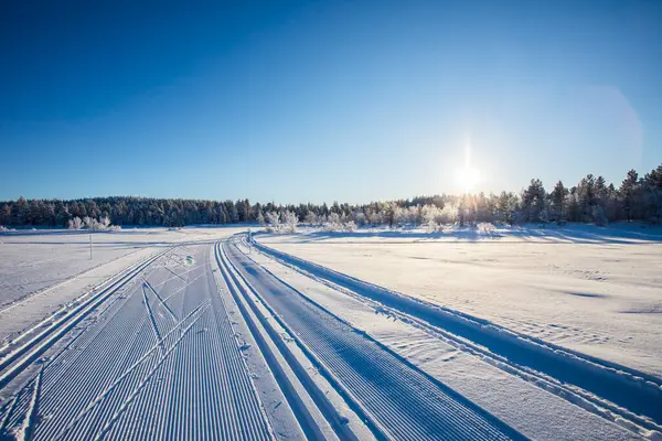 Winter landscape in Pallas Yllastunturi National Park, Lapland, Finland