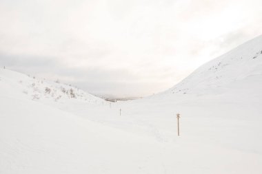 Pallas Yllastunturi Ulusal Parkı, Laponya, Finlandiya 'da kış manzarası
