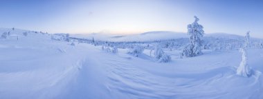 Winter landscape in Pallas Yllastunturi National Park, Lapland, Finland