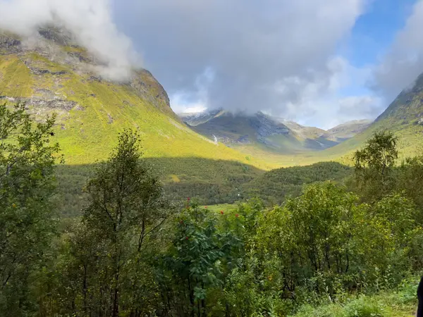 Herfst Landschap Trollstigen Weg Zuid Noorwegen — Stockfoto