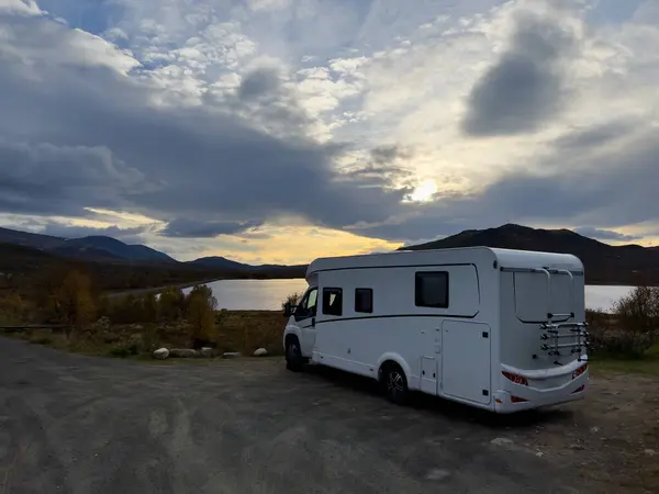 Campercamper Nationaal Park Dovrefjell Zuid Noorwegen Stockfoto