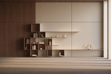 Modern dairenin iç tasarımı. İç modelleme, 3D canlandırma