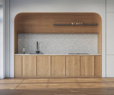 Mutfağın iç tasarımı, 3D görüntüleme.