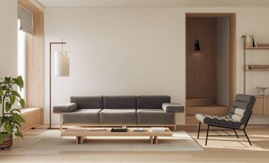 Modern dairenin iç tasarımı. Modern tasarım çözümü, 3d görüntüleme