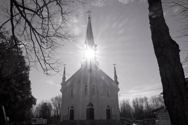 Stock image church on a hill