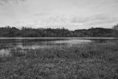 Siyah beyaz bir göl..