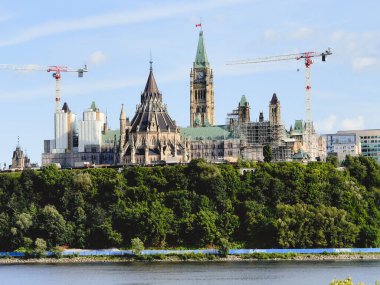 Ottowa, Kanada - 28 Temmuz, 2018: Parlamento ve Ottawa, Kanada