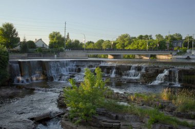 Parktaki güzel şelale