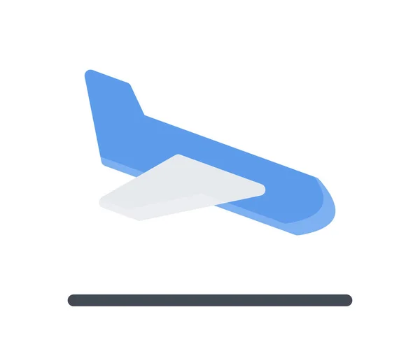 Ikony Plaży Kempingu Lądowanie Samolotem — Wektor stockowy