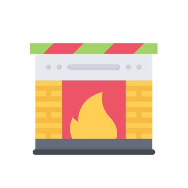 Noel ikonları, şömine.