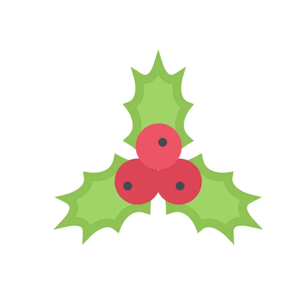 Vánoční Ikony Holly — Stockový vektor