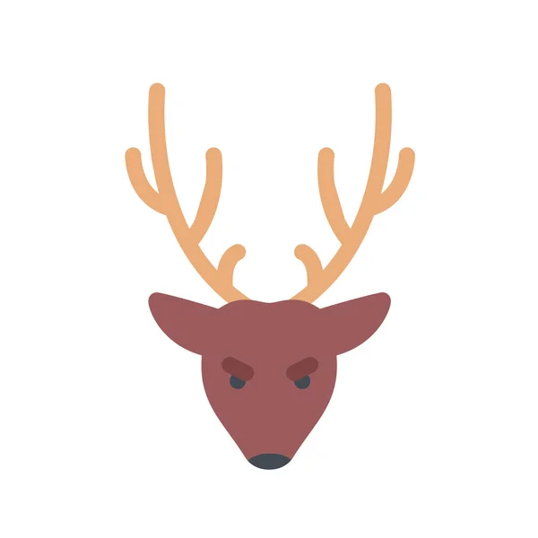 Die Weihnachtlichen Ikonen Hirsche — Stockvektor